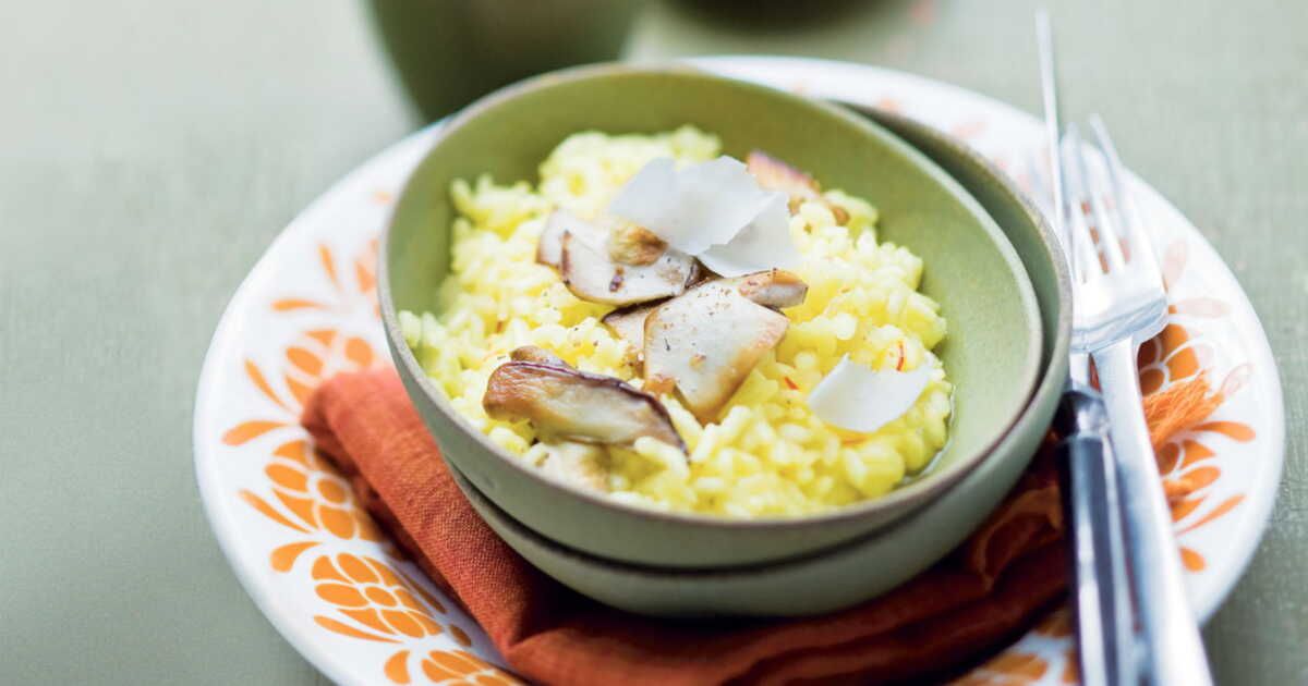 Risotto safrané aux cèpes