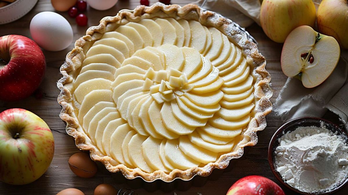 la tarte aux pommes et crème pâtissière : un délice réconfortant à essayer