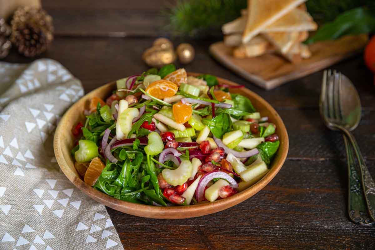 Une salade de Noël colorée pour égayer vos fêtes