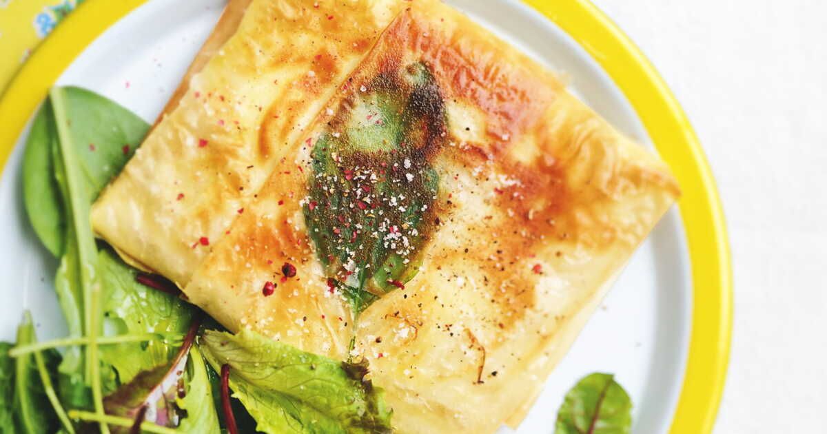 Croustillant au chèvre et basilic