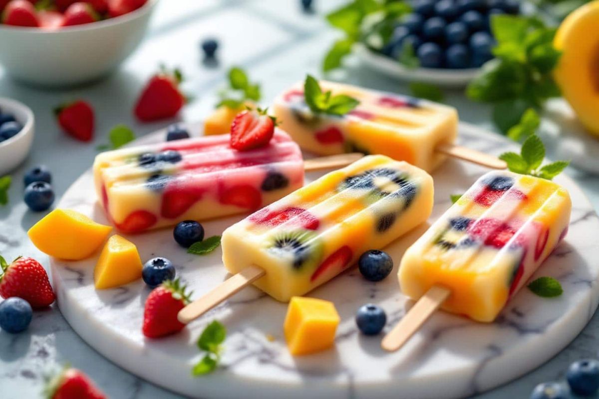 Des barres glacées fruitées pour un goûter vitaminé et rafraîchissant