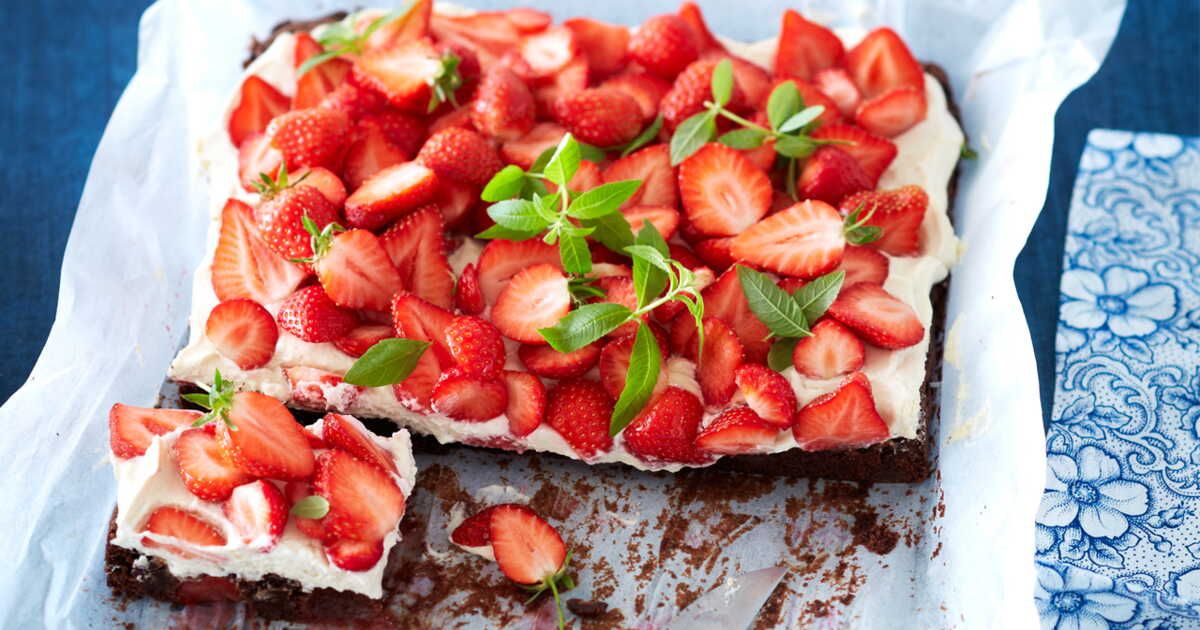 L'irrésistible gâteau aux fraises version brownie