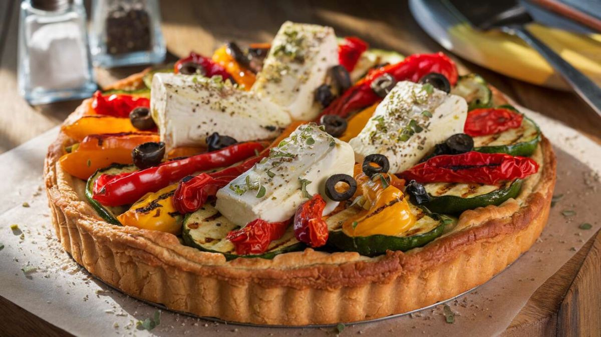 Éveillez vos papilles avec une tarte rustique aux légumes et chèvre