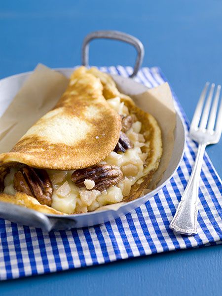 Crêpes soufflées pralinées aux noix de pécan