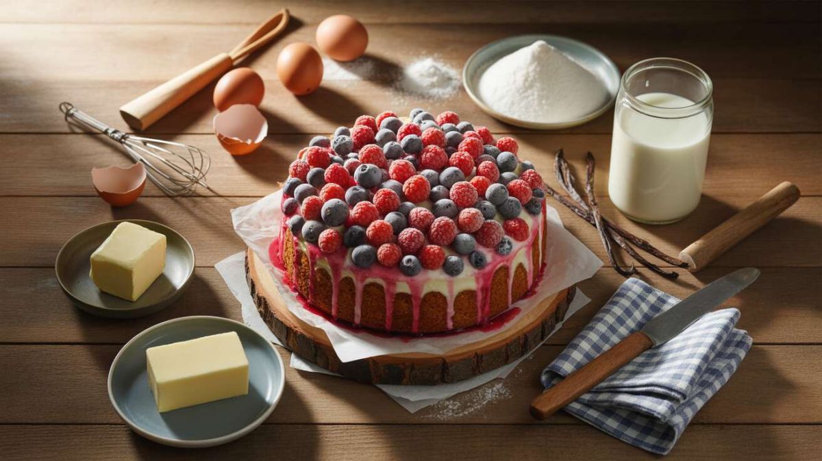 Un cake aux fruits rouges simple pour un goûter d’été inoubliable