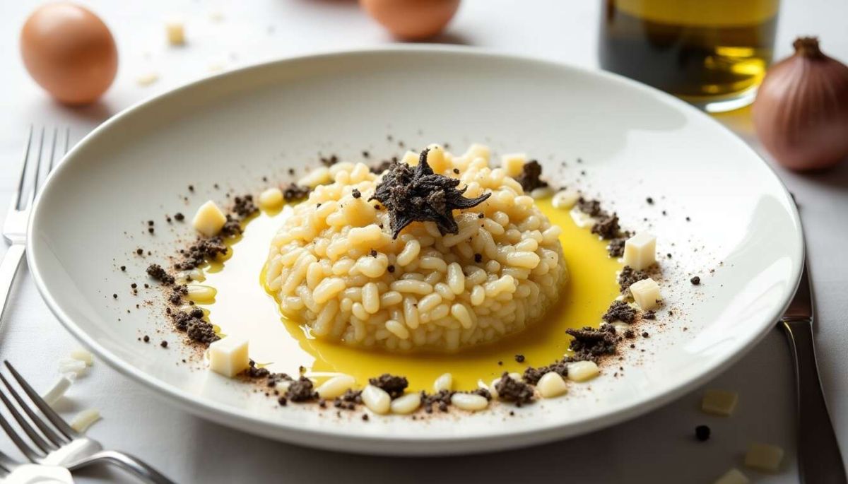 Un risotto à la truffe noire, plaisir et sophistication au menu